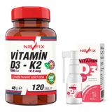Nevfix Vitamin D3 Sivi Nevfix Vitamin D3-K2 120 Tablet