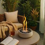 Nevhan Sanat Bioethanol Masa Şöminesi – Modern, Kokusuz ve Siyah Taşlı Set (Bioethanol + Yedek Hazne Hediye )