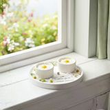 Nevhan Sanat El Yapımı Papatya Dekorlu Kokulu Mum Seti – 2’Li Özel Tasarım Daisy Collection