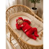 Nevran Kids Güneş Desen Organik Hastane Çıkışı - 0 - 3 Ay - Kırmızı