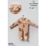 nevrankids Yeni Doğan Ayıcık Teddy Bear Peluş Bebek Tulum Astronot Tulum Havlu Tulum