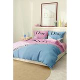 Nevresim Takımı Çift Kişilik Pamuklu Saten Kumaş 6 Parça 3D Dijital Baskı Duvet Cover Set Model No:41