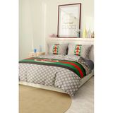 Nevresim Takımı Çift Kişilik Pamuklu Saten Kumaş 6 Parça 3D Dijital Baskı Duvet Cover Set Model No:59
