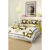 Nevresim Takımı Çift Kişilik Pamuklu Saten Kumaş 6 Parça 3D Dijital Baskı Duvet Cover Set Model No:95 - Renkli - 200 x 220 cm