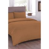 Nevresim Takımı Düz Taba Çift Kişilik %100 Pamuk Ranforce - Kahverengi - 240 x 260 cm