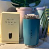 NEVVALİFE Nevva Smeg Modeli Kahve Kupası Taşınabilir Isı Yalıtımlı Bardak Termos, Su Şişesi Seyahat Paslanmaz Çelik Araba Vakumlu Termos Kettle - Koyu Turkuaz - 240 ml