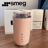 NEVVALİFE Nevva Smeg Modeli Kahve Kupası Taşınabilir Isı Yalıtımlı Bardak Termos, Su Şişesi Seyahat Paslanmaz Çelik Araba Vakumlu Termos Kettle - Pembe - 240 ml