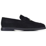 Nevzat Onay Süet Siyah Yazlık Loafer