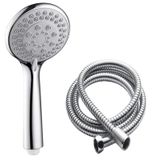 New 5 Fonksiyonlu Duş Başlığı + 150cm Duş Spirali Hortumu/Duş Seti Takımı