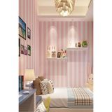 New Age Kalın Çizgili Açık Pembe Beyaz Exclusive Duvar Kağıdı (5 M²) 7960