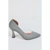 New Angel 653 Kadın Şeffaf Detaylı Klasik Stiletto - Sarı