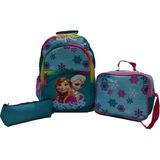New Bags Newbag Frozzen Sırt Ilkokul Sırt Çantası-3'lü Set - Yeşil - Mavi