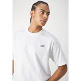 New Balance Classic Basic Logo Tişört White Erkek Tshirt MNT1537-WT V5 - Beyaz - 2XL