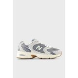New Balance Deri Karışımlı Logolu Bağcıklı Sneaker Bayan Ayakkabı U530SUB GRİ-EKRU