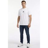 New Balance Erkek Beyaz Spor T-Shirt, 2XL Beden