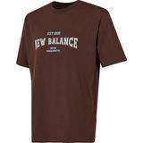 New Balance Erkek Günlük Tişört - 2XL - Kahverengi