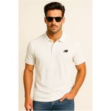 New Balance Lifestyle Cool Beyaz Erkek Polo Yaka Pike Tişört