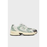 New Balance Logolu Bağcıklı Sneaker Bayan Ayakkabı U530SEB EKRU-YEŞİL