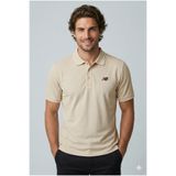 New Balance MNT3415 Bej Erkek Pike Polo Yaka Tişört