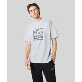 New Balance MT41598-AGT-8 Hoops Graphic Gri Erkek T-Shirt