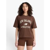 New Balance NB LIFESTYLE WOMEN T-SHIRT Kadın Kahverengi T-Shirt - WNT1402