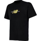 New Balance Tişört, 2XL, MNT1645, Siyah, Erkek