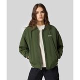 New Balance WJ33507-KOU-343 Yeşil Linear Heritage Woven Bomber Jacket Kadın Ceket