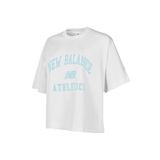 New Balance WNT1402-WT NB Lifestyle Women Tshir Beyaz Bisiklet Baskılı Kadın T-Shirt