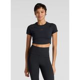 New Balance WT619942-BK Fast Days Fitted Crop T Siyah Bisiklet Yaka Kadın T-Shirt