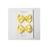 NEW BOWS BANDS Kız Çocuk Ve Bebek Sarı Fiyonk Toka 2li Set