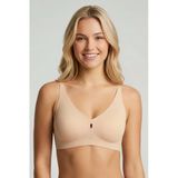 New Bra 6703 Bayan Lazer Kesim Hayalet Desteksiz Sütyen Ten - Ten