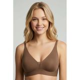 New Bra 6704 Bayan Lazer Kesim Hayalet Desteksiz Sütyen Capucino - Capucino
