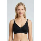 New Bra 6704 Bayan Lazer Kesim Hayalet Desteksiz Sütyen Siyah - Siyah