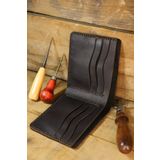 New Coast Leather 1900's Erkek Siyah Hakiki Deri El Yapımı Deri Cüzdan