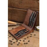 New Coast Leather 1900's Hakiki Deri El Yapımı Kahverengi Erkek Cüzdanı