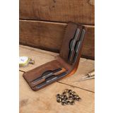 New Coast Leather 1900's Hakiki&Gerçek Deri %100 El Yapımı Açık Kahve Küçük Erkek Cüzdanı