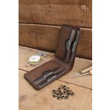 New Coast Leather 1900's Hakiki&Gerçek Deri %100 El Yapımı Koyu Kahverengi Küçük Erkek Cüzdanı