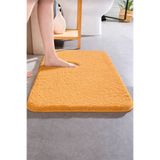 new colourse Kaymaz Taban, Tekli Pos Peluş Banyo Paspası ,HARDAL 40x60Cm