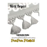 new colourse Kırık Beyaz Dekoratif Saçak Püskül 9cm Metrelik perde halı kırlent ve mobilya 1 adet - 1 metredir