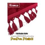 new colourse Kırmızı Dekoratif Saçak Püskül 9cm Metrelik perde halı kırlent ve mobilya sağı 1 metredir