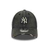 New Era 60856239 ACID WASH DENIM 9FORTY NEY Siyah Logo Baskılı Unisex Şapka