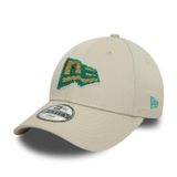 New Era 9Forty Çocuk Şapkası - Pullu Marka Logosu, Bej