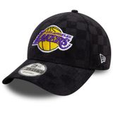 New Era NBA 9FORTY Şapka Tonal Check Los Angeles Lakers Siyah, Siyah, Tek Beden