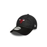 New Era NBA Denim Midi Bulls Cap Beyzbol Şapkası Kavisli Brim Chicago Kadın/Erkek - Metal Toka, Şemsiyeli, İlkbahar-Yaz
