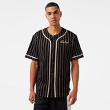 New Era Ne Pinstripe Jersey Erkek Siyah T-Shirt - M