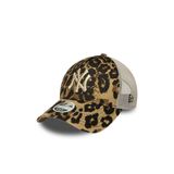 New Era New York Yankees Leopard A-Frame Trucker 9Forty Kadın Kahverengi Şapka - 60856311-001