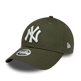 New Era New York Yankees MLB League Essential Olive 9Forty ayarlanabilir kadın şapkası, tek beden