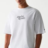 New Era x Netflix Squid Game Oversized Erkek Beyaz Tişört - 60767033