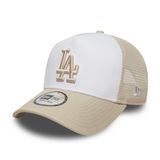New Era Yetişkin 9Forty Trucker League Essential MLB Los Angeles Dodgers Trucker Beyzbol Şapkası Şapka Açık Bej