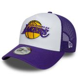 New Era Yetişkin Yan Yama NBA Los Angeles Lakers Beyzbol Şapkası Şapka Mor, mor, One Size